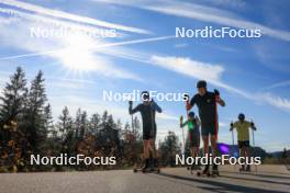 12.10.2024, Ramsau am Dachstein, Austria (AUT): Albert Kuchler (GER), Alexander Brandner (GER), Luca Petzold (GER), Lucas Boegl (GER), (l-r) - Cross-Country summer training, Ramsau am Dachstein (AUT). www.nordicfocus.com. © Manzoni/NordicFocus. Every downloaded picture is fee-liable.