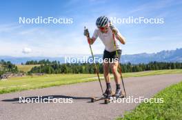 08.08.2024, Lavaze, Italy (ITA): Lucas Boegl (GER) - Cross-Country summer training, Lavaze (ITA). www.nordicfocus.com. © Vanzetta/NordicFocus. Every downloaded picture is fee-liable.