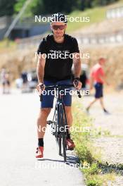 23.07.2024, Premanon, France (FRA): Thibaut Chene (FRA), coach Team France - Cross-Country summer training, Premanon (FRA). www.nordicfocus.com. © Manzoni/NordicFocus. Every downloaded picture is fee-liable.