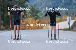 12.10.2024, Ramsau am Dachstein, Austria (AUT): Alexander Brandner (GER), Albert Kuchler (GER), (l-r) - Cross-Country summer training, Ramsau am Dachstein (AUT). www.nordicfocus.com. © Manzoni/NordicFocus. Every downloaded picture is fee-liable.