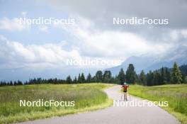 09.07.2024, Lavaze, Italy (ITA): Nadine Faehndrich (SUI) - Cross-Country summer training, Lavaze (ITA). www.nordicfocus.com. © Vanzetta/NordicFocus. Every downloaded picture is fee-liable.