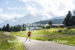 09.07.2024, Lavaze, Italy (ITA): Nadine Faehndrich (SUI) - Cross-Country summer training, Lavaze (ITA). www.nordicfocus.com. © Vanzetta/NordicFocus. Every downloaded picture is fee-liable.