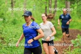 21.06.2024, Les Diablerets, Switzerland (SUI): Nadia Kaelin (SUI), Marina Kaelin (SUI), (l-r) - Cross-Country summer training, Les Diablerets (SUI). www.nordicfocus.com. © Manzoni/NordicFocus. Every downloaded picture is fee-liable.