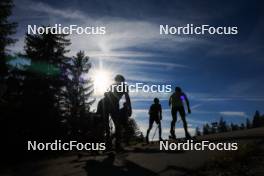 12.10.2024, Ramsau am Dachstein, Austria (AUT): Luca Petzold (GER), Alexander Brandner (GER), Paul Graef (GER), Anian Sossau (GER), Albert Kuchler (GER), Lucas Boegl (GER), (l-r) - Cross-Country summer training, Ramsau am Dachstein (AUT). www.nordicfocus.com. © Manzoni/NordicFocus. Every downloaded picture is fee-liable.