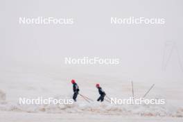 22.06.2024, Les Diablerets, Switzerland (SUI): Valerio Grond (SUI), Beda Klee (SUI), (l-r) - Cross-Country summer training on the Glacier 3000, Les Diablerets (SUI). www.nordicfocus.com. © Manzoni/NordicFocus. Every downloaded picture is fee-liable.