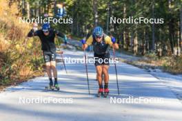 12.10.2024, Ramsau am Dachstein, Austria (AUT): Albert Kuchler (GER), Anian Sossau (GER), (l-r) - Cross-Country summer training, Ramsau am Dachstein (AUT). www.nordicfocus.com. © Manzoni/NordicFocus. Every downloaded picture is fee-liable.