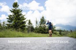 09.07.2024, Lavaze, Italy (ITA): Cyril Faehndrich (SUI) - Cross-Country summer training, Lavaze (ITA). www.nordicfocus.com. © Vanzetta/NordicFocus. Every downloaded picture is fee-liable.