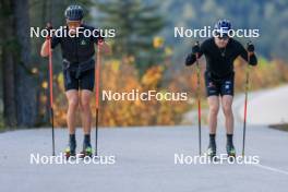 12.10.2024, Ramsau am Dachstein, Austria (AUT): Alexander Brandner (GER), Albert Kuchler (GER), (l-r) - Cross-Country summer training, Ramsau am Dachstein (AUT). www.nordicfocus.com. © Manzoni/NordicFocus. Every downloaded picture is fee-liable.