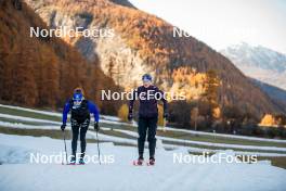 05.11.2024, Bessans, France (FRA): Melina Berthet (FRA), Heidi Convard (FRA), (l-r) - Cross-Country summer training, Bessans (FRA). www.nordicfocus.com. © Authamayou/NordicFocus. Every downloaded picture is fee-liable.