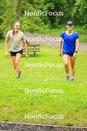 21.06.2024, Les Diablerets, Switzerland (SUI): Marina Kaelin (SUI), Nadia Kaelin (SUI), (l-r) - Cross-Country summer training, Les Diablerets (SUI). www.nordicfocus.com. © Manzoni/NordicFocus. Every downloaded picture is fee-liable.