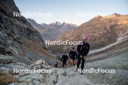 05.11.2024, Bessans, France (FRA): Mélissa Gal (FRA), Julie Pierrel (FRA), Juliette Ducordeau (FRA), (l-r) - Cross-Country summer training, Bessans (FRA). www.nordicfocus.com. © Authamayou/NordicFocus. Every downloaded picture is fee-liable.