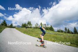 09.07.2024, Lavaze, Italy (ITA): Cyril Faehndrich (SUI) - Cross-Country summer training, Lavaze (ITA). www.nordicfocus.com. © Vanzetta/NordicFocus. Every downloaded picture is fee-liable.