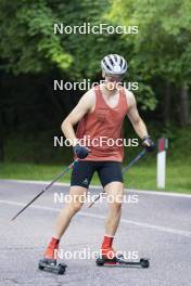 10.07.2024, Lavaze, Italy (ITA): Cyril Faehndrich (SUI) - Cross-Country summer training, Lavaze (ITA). www.nordicfocus.com. © Vanzetta/NordicFocus. Every downloaded picture is fee-liable.