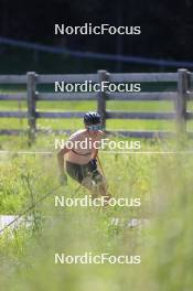 18.07.2024, Lenzerheide, Switzerland (SUI): Candide Pralong (SUI) - Cross-Country summer training, Lenzerheide (SUI). www.nordicfocus.com. © Manzoni/NordicFocus. Every downloaded picture is fee-liable.