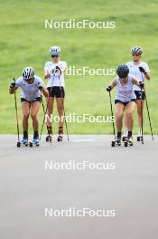 14.08.2024, Ulrichen, Switzerland (SUI): Sofie Krehl (GER), Lisa Lohmann (GER), (l-r), Pia Fink (GER), Lena Keck (GER), (l-r) - Cross-Country summer training, Ulrichen (SUI). www.nordicfocus.com. © Manzoni/NordicFocus. Every downloaded picture is fee-liable.