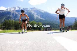 06.08.2024, Lenzerheide, Switzerland (SUI): Nadia Steiger (SUI), Alina Meier (SUI) - Cross-Country summer training, Lenzerheide (SUI). www.nordicfocus.com. © Manzoni/NordicFocus. Every downloaded picture is fee-liable.