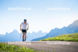 08.08.2024, Lavaze, Italy (ITA): Lucas Boegl (GER) - Cross-Country summer training, Lavaze (ITA). www.nordicfocus.com. © Vanzetta/NordicFocus. Every downloaded picture is fee-liable.