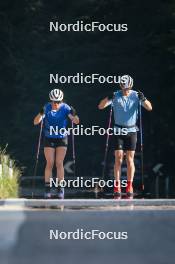 10.07.2024, Lavaze, Italy (ITA): Nadine Faehndrich (SUI), Cyril Faehndrich (SUI), (l-r)  - Cross-Country summer training, Lavaze (ITA). www.nordicfocus.com. © Vanzetta/NordicFocus. Every downloaded picture is fee-liable.