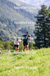 15.08.2024, Ulrichen, Switzerland (SUI): Jan Stoelben (GER), Jan-Friedrich Doerks (GER), (l-r) - Cross-Country summer training, Ulrichen (SUI). www.nordicfocus.com. © Manzoni/NordicFocus. Every downloaded picture is fee-liable.