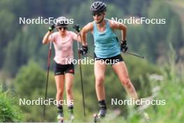 15.08.2024, Ulrichen, Switzerland (SUI): Katherine Sauerbrey (GER), Lisa Lohmann (GER), (l-r) - Cross-Country summer training, Ulrichen (SUI). www.nordicfocus.com. © Manzoni/NordicFocus. Every downloaded picture is fee-liable.