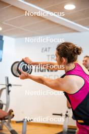 18.06.2024, Tignes, France (FRA): Delphine Claudel (FRA) - Cross-Country summer training, Tignes (FRA). www.nordicfocus.com. © Authamayou/NordicFocus. Every downloaded picture is fee-liable.