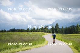 09.07.2024, Lavaze, Italy (ITA): Cyril Faehndrich (SUI) - Cross-Country summer training, Lavaze (ITA). www.nordicfocus.com. © Vanzetta/NordicFocus. Every downloaded picture is fee-liable.