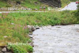 14.08.2024, Ulrichen, Switzerland (SUI): Katharina Hennig (GER), Jan-Friedrich Doerks (GER), (l-r) - Cross-Country summer training, Ulrichen (SUI). www.nordicfocus.com. © Manzoni/NordicFocus. Every downloaded picture is fee-liable.