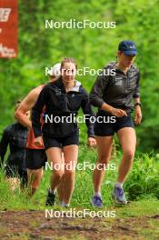 21.06.2024, Les Diablerets, Switzerland (SUI): Marina Kaelin (SUI), Nadia Kaelin (SUI), (l-r) - Cross-Country summer training, Les Diablerets (SUI). www.nordicfocus.com. © Manzoni/NordicFocus. Every downloaded picture is fee-liable.