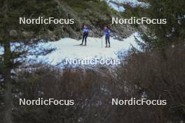 07.11.2024, Davos, Switzerland (SUI): Desiree Steiner (SUI), Pierrick Cottier (SUI), (l-r) - Cross-Country training, snowfarming track, Davos (SUI). www.nordicfocus.com. © Manzoni/NordicFocus. Every downloaded picture is fee-liable.