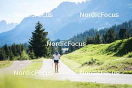 08.08.2024, Lavaze, Italy (ITA): Lucas Boegl (GER) - Cross-Country summer training, Lavaze (ITA). www.nordicfocus.com. © Vanzetta/NordicFocus. Every downloaded picture is fee-liable.