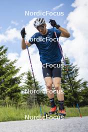 09.07.2024, Lavaze, Italy (ITA): Cyril Faehndrich (SUI) - Cross-Country summer training, Lavaze (ITA). www.nordicfocus.com. © Vanzetta/NordicFocus. Every downloaded picture is fee-liable.