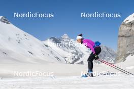 19.06.2024, Tignes, France (FRA): Delphine Claudel (FRA) - Cross-Country summer training, Tignes (FRA). www.nordicfocus.com. © Authamayou/NordicFocus. Every downloaded picture is fee-liable.