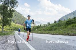 10.07.2024, Lavaze, Italy (ITA): Cyril Faehndrich (SUI) - Cross-Country summer training, Lavaze (ITA). www.nordicfocus.com. © Vanzetta/NordicFocus. Every downloaded picture is fee-liable.