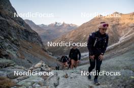 05.11.2024, Bessans, France (FRA): Mélissa Gal (FRA), Julie Pierrel (FRA), Juliette Ducordeau (FRA), (l-r) - Cross-Country summer training, Bessans (FRA). www.nordicfocus.com. © Authamayou/NordicFocus. Every downloaded picture is fee-liable.