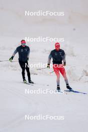 22.06.2024, Les Diablerets, Switzerland (SUI): Joeri Kindschi (SUI), Antonin Savary (SUI) - Cross-Country summer training on the Glacier 3000, Les Diablerets (SUI). www.nordicfocus.com. © Manzoni/NordicFocus. Every downloaded picture is fee-liable.