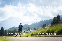 09.07.2024, Lavaze, Italy (ITA): Cyril Faehndrich (SUI) - Cross-Country summer training, Lavaze (ITA). www.nordicfocus.com. © Vanzetta/NordicFocus. Every downloaded picture is fee-liable.