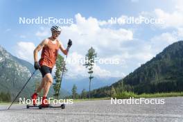 10.07.2024, Lavaze, Italy (ITA): Cyril Faehndrich (SUI) - Cross-Country summer training, Lavaze (ITA). www.nordicfocus.com. © Vanzetta/NordicFocus. Every downloaded picture is fee-liable.