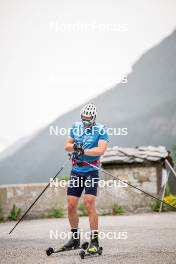 19.06.2024, Tignes, France (FRA): Lucas Chanavat (FRA) - Cross-Country summer training, Tignes (FRA). www.nordicfocus.com. © Authamayou/NordicFocus. Every downloaded picture is fee-liable.