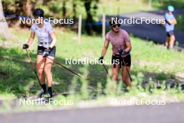 15.08.2024, Ulrichen, Switzerland (SUI): Lisa Lohmann (GER), Katherine Sauerbrey (GER), (l-r) - Cross-Country summer training, Ulrichen (SUI). www.nordicfocus.com. © Manzoni/NordicFocus. Every downloaded picture is fee-liable.