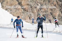 18.06.2024, Tignes, France (FRA): Arnaud Chautemps (FRA), (l-r) - Cross-Country summer training, Tignes (FRA). www.nordicfocus.com. © Authamayou/NordicFocus. Every downloaded picture is fee-liable.