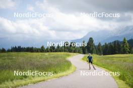 09.07.2024, Lavaze, Italy (ITA): Cyril Faehndrich (SUI) - Cross-Country summer training, Lavaze (ITA). www.nordicfocus.com. © Vanzetta/NordicFocus. Every downloaded picture is fee-liable.