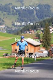 07.08.2024, Lenzerheide, Switzerland (SUI): Ilan Pittier (SUI) - Cross-Country summer training, Lenzerheide (SUI). www.nordicfocus.com. © Manzoni/NordicFocus. Every downloaded picture is fee-liable.