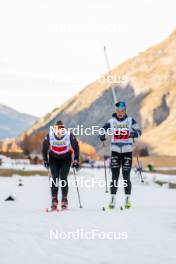 09.11.2024, Bessans, France (FRA): Juliette Ducordeau (FRA), Flora Dolci (FRA), (l-r) - Cross-Country summer training, Bessans (FRA). www.nordicfocus.com. © Authamayou/NordicFocus. Every downloaded picture is fee-liable.