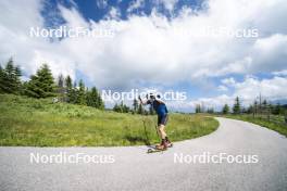 09.07.2024, Lavaze, Italy (ITA): Cyril Faehndrich (SUI) - Cross-Country summer training, Lavaze (ITA). www.nordicfocus.com. © Vanzetta/NordicFocus. Every downloaded picture is fee-liable.