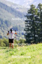 15.08.2024, Ulrichen, Switzerland (SUI): Undefined German Team B athlete competes - Cross-Country summer training, Ulrichen (SUI). www.nordicfocus.com. © Manzoni/NordicFocus. Every downloaded picture is fee-liable.