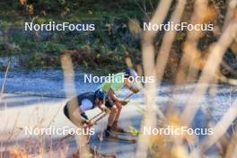 12.10.2024, Ramsau am Dachstein, Austria (AUT): Luca Petzold (GER), Lucas Boegl (GER), (l-r) - Cross-Country summer training, Ramsau am Dachstein (AUT). www.nordicfocus.com. © Manzoni/NordicFocus. Every downloaded picture is fee-liable.