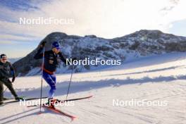 14.10.2024, Ramsau am Dachstein, Austria (AUT): Federico Pellegrino (ITA) - Cross-Country summer training, Dachsteinglacier, Ramsau am Dachstein (AUT). www.nordicfocus.com. © Manzoni/NordicFocus. Every downloaded picture is fee-liable.