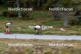 21.09.2024, Font-Romeu, France (FRA): Hugo Lapalus (FRA), Richard Jouve (FRA), (l-r) - Cross-Country summer training, Font-Romeu (FRA). www.nordicfocus.com. © Authamayou/NordicFocus. Every downloaded picture is fee-liable.