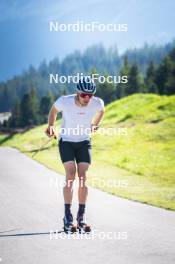 08.08.2024, Lavaze, Italy (ITA): Lucas Boegl (GER) - Cross-Country summer training, Lavaze (ITA). www.nordicfocus.com. © Vanzetta/NordicFocus. Every downloaded picture is fee-liable.