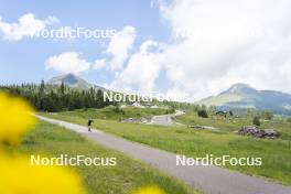 09.07.2024, Lavaze, Italy (ITA): Cyril Faehndrich (SUI) - Cross-Country summer training, Lavaze (ITA). www.nordicfocus.com. © Vanzetta/NordicFocus. Every downloaded picture is fee-liable.